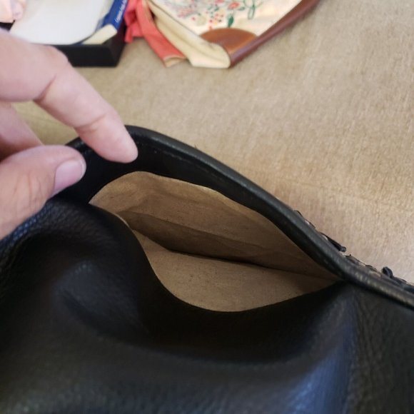 Brighton Black 3-D Floral Applique Weaved Handel Bucket Purse Bag - Picture 10 of 12